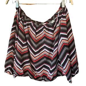 Candies off shoulder colorful chevron stripe 3/4 sleeve shirt. Size XL